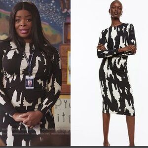 H&M | Black & White Abstract Dress